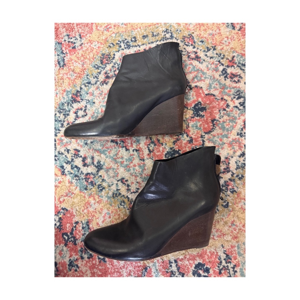 Black Wedge Heels